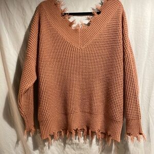 Pink long sleeve sweater